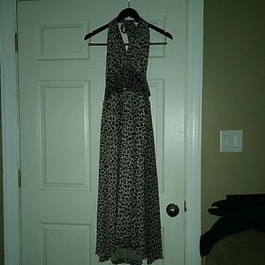 Animal Print Haltar Dress
